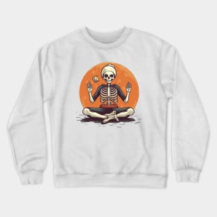 Skelton doing yoga Crewneck Sweatshirt